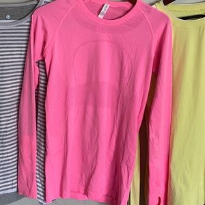 Lululemon pink long sleeve top tee size 8